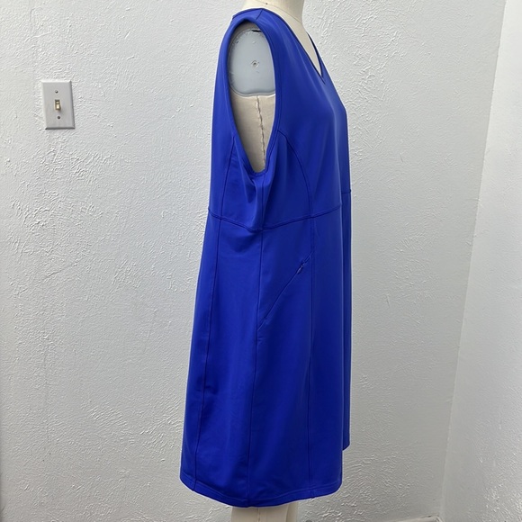 Duluth Trading Women’s Athletic Stretch Knit Blue Sleeveless Dress Sz XL EUC - Picture 3 of 8